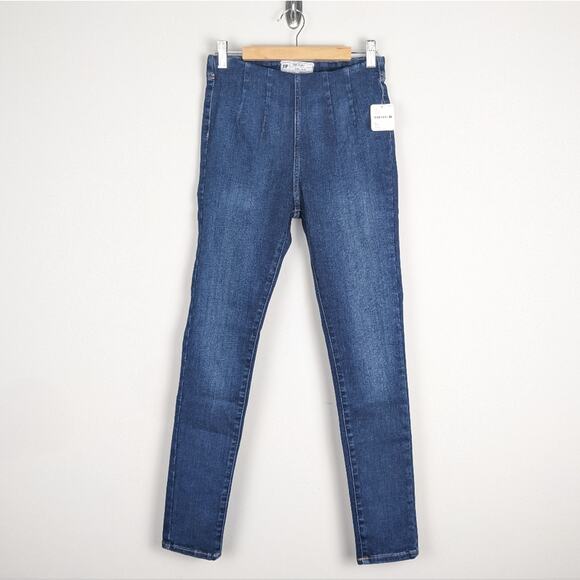 Free People Ultra High Waist Denim Pull-on Skinny Jeans New Size 26 - Picture 12 of 12